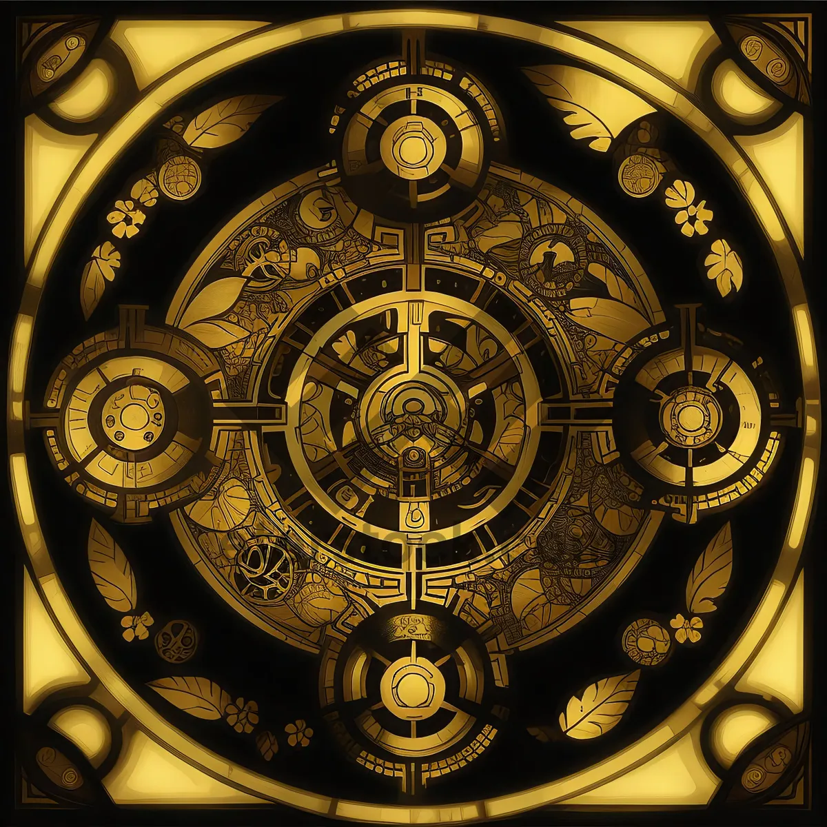 Picture of Vintage Clock Mechanism Timepiece Art Design