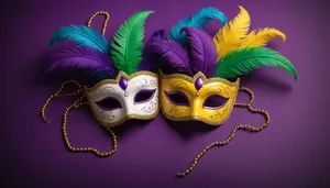 Colorful mask design for carnival art decor.