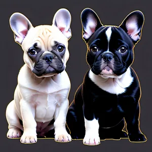 Endearing French bulldog puppies, blessed with adorable wrinkles that add to their cuteness