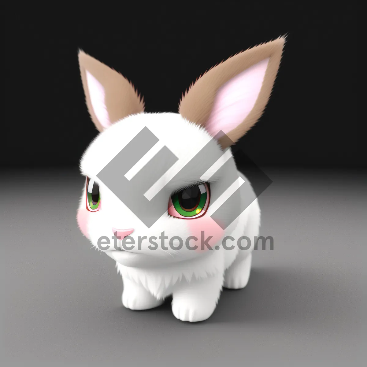 Picture of Cute Bunny Piggy Bank with Ears and Pink Piggy