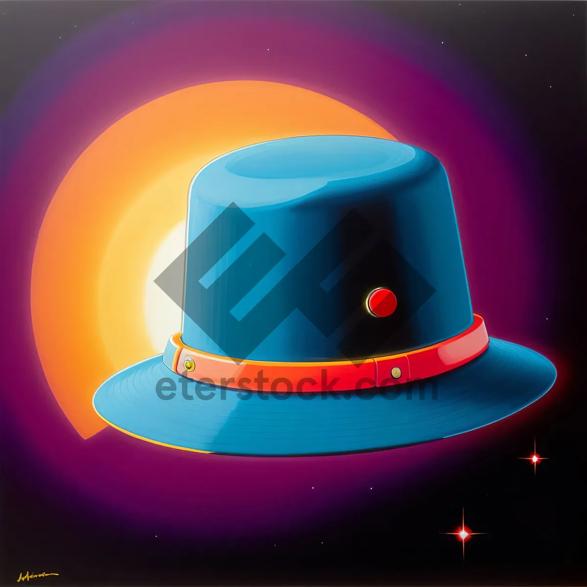 Picture of Shiny Sorcerer Icon: Bright Glowing Symbol for Design