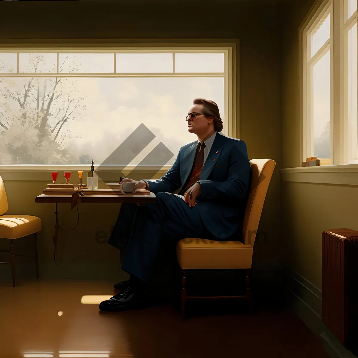 Picture of Successful Business Professionals Collaborating in Modern Office Meeting