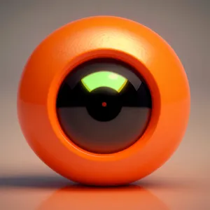 Glossy Orange Web Button Set with Shadow