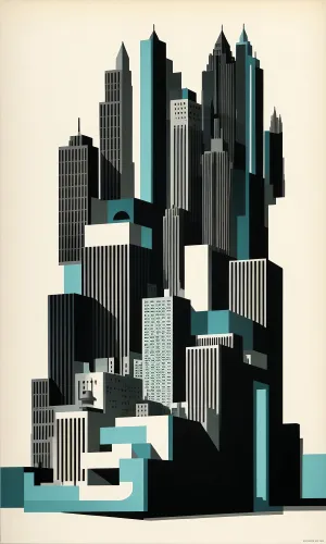 Modern Corporate Tower in Urban Skyline