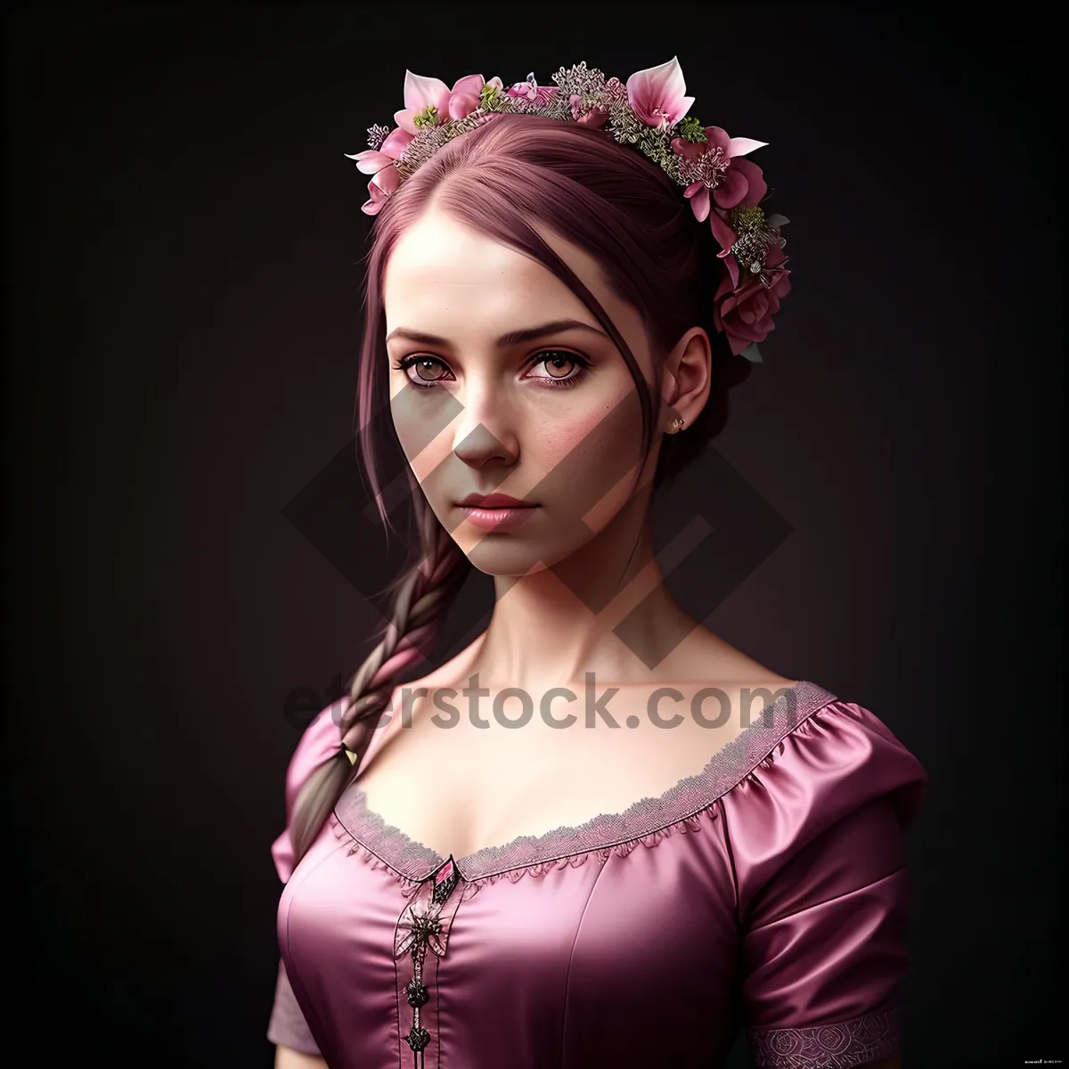 Picture of Stunning Aristocratic Princess Portrait with Seductive Charm