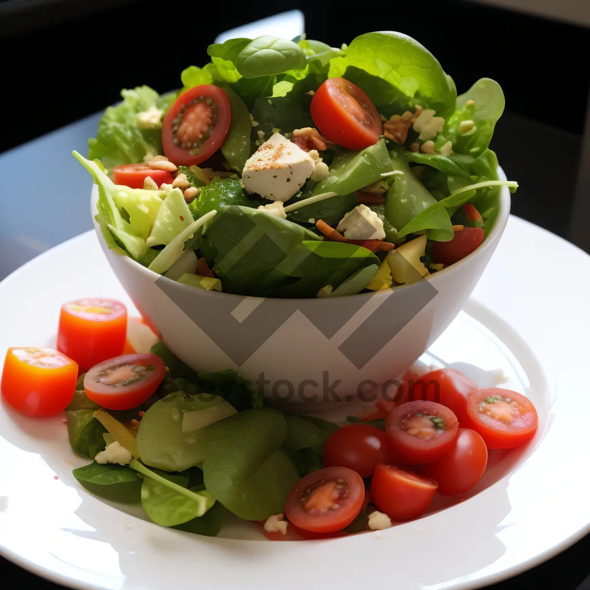Picture of Delicious Vegetable Salad Plate Closeup