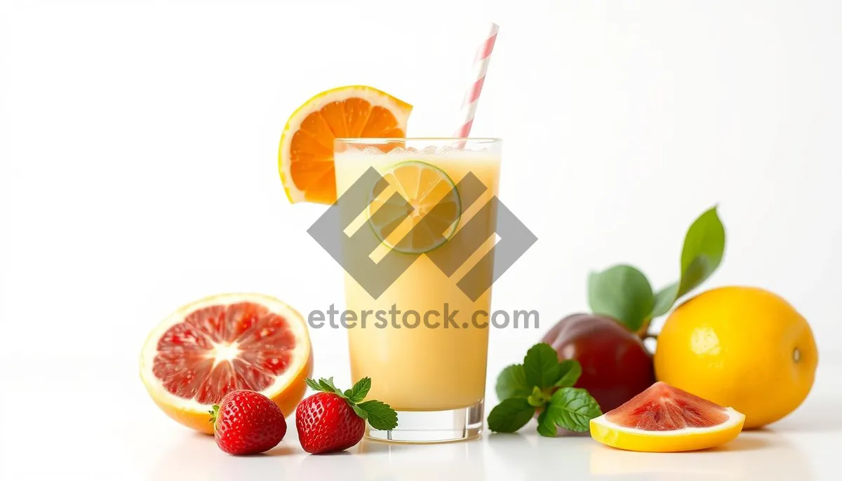 Picture of Fresh Strawberry Citrus Juice with Tasty Berries