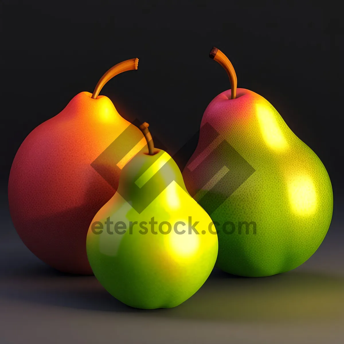 Picture of Fresh Yellow Apple, A Healthy and Ripe Fruit