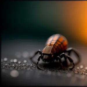 Spotted Leaf Beetle on Green Leaf