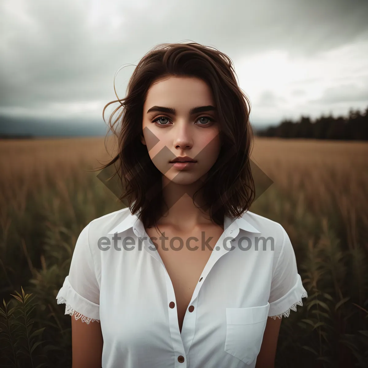 Picture of Professional brunette businesswoman with confident smile