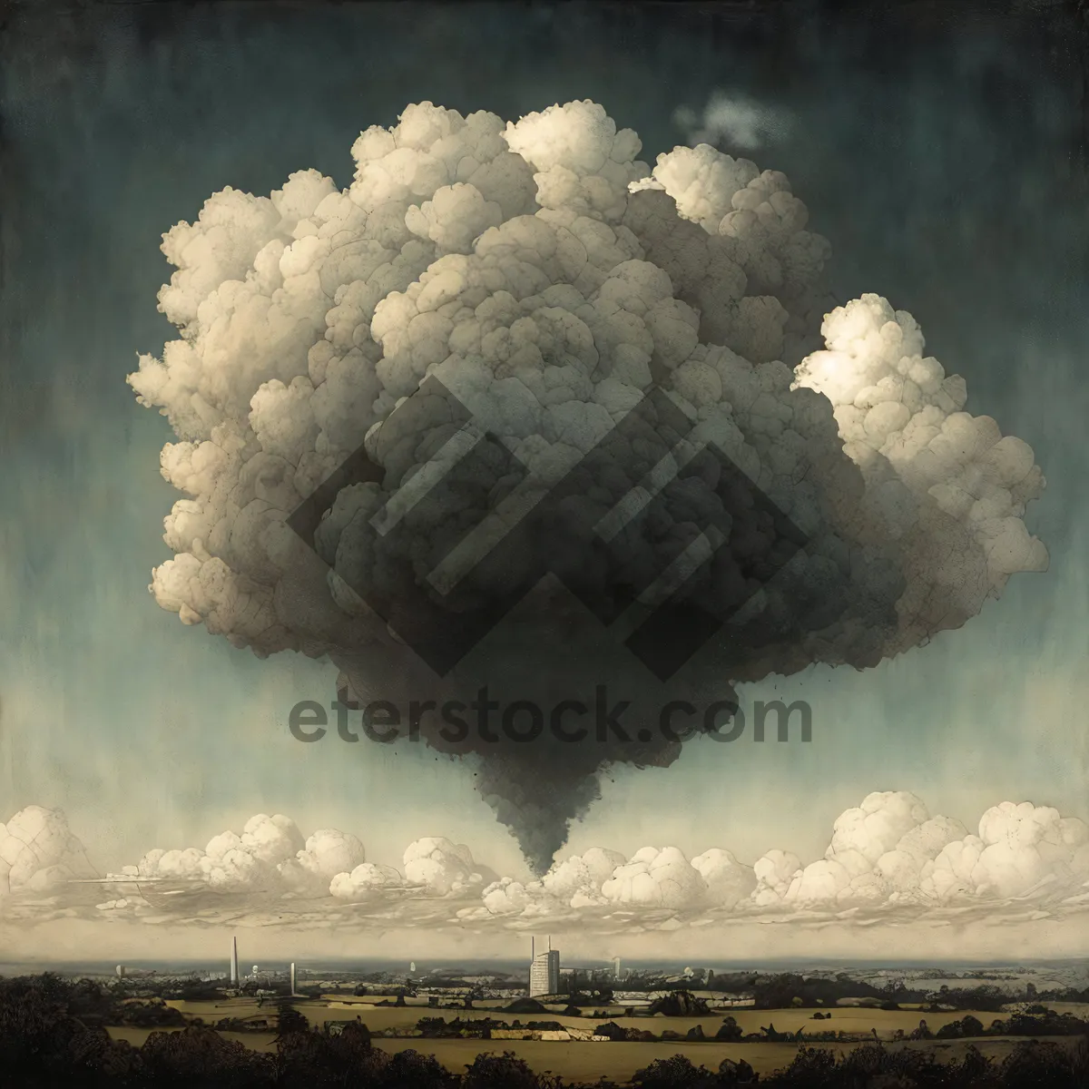 Picture of Roasted Cauliflower Under Majestic Volcano Sky