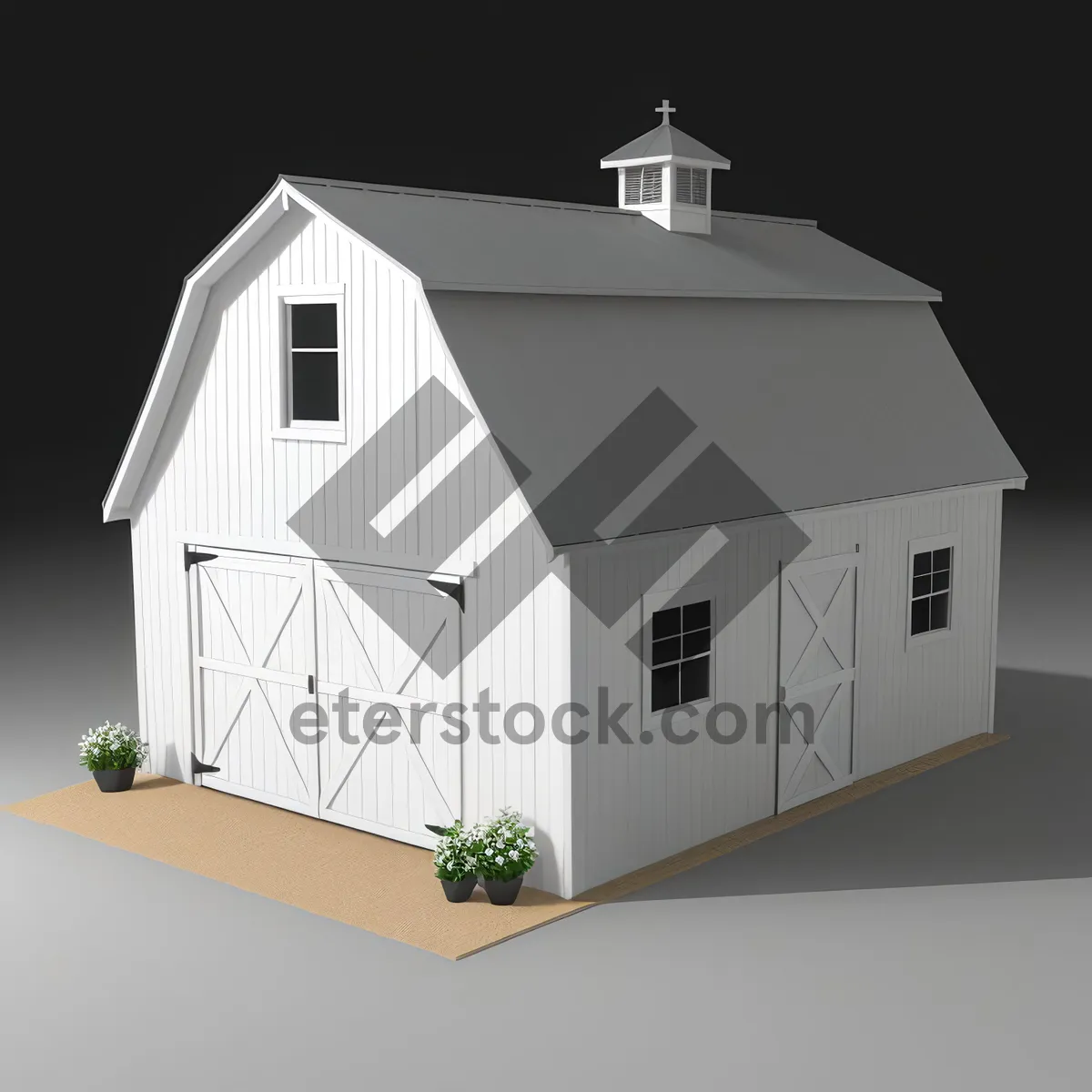 Picture of Real Estate Symbol: 3D Residential Housing Structure