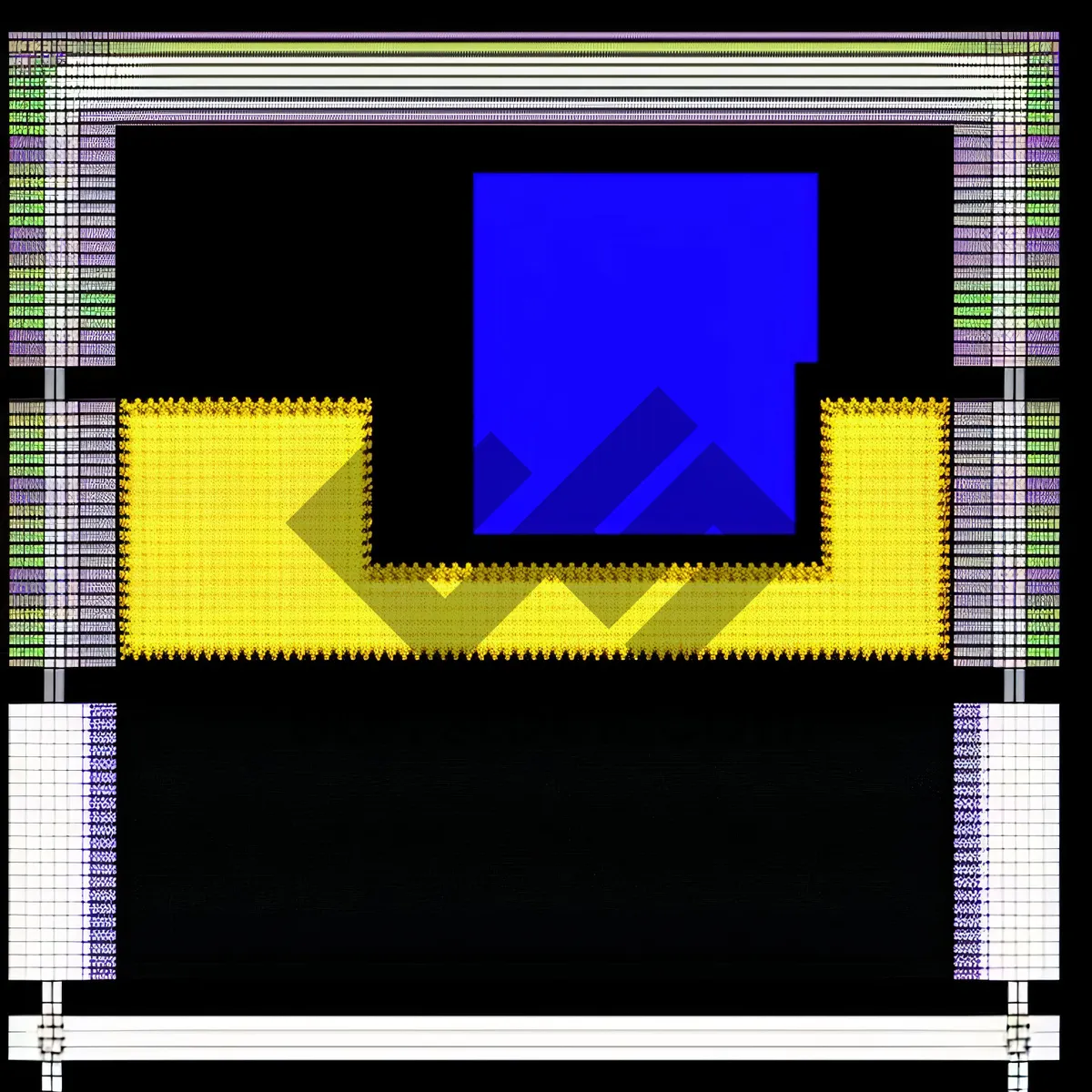 Picture of Electronic Mosaic: Retro Patterned Oscilloscope Frame