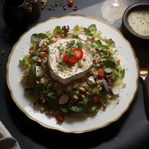 Delicious Gourmet Salad with Fresh Vegetables