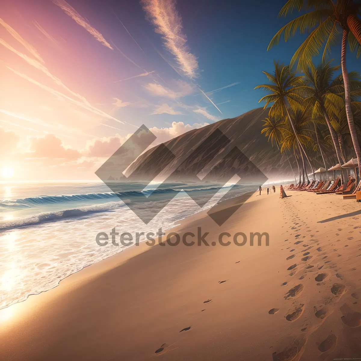 Picture of Tranquil Sunset Over Tropical Beach
