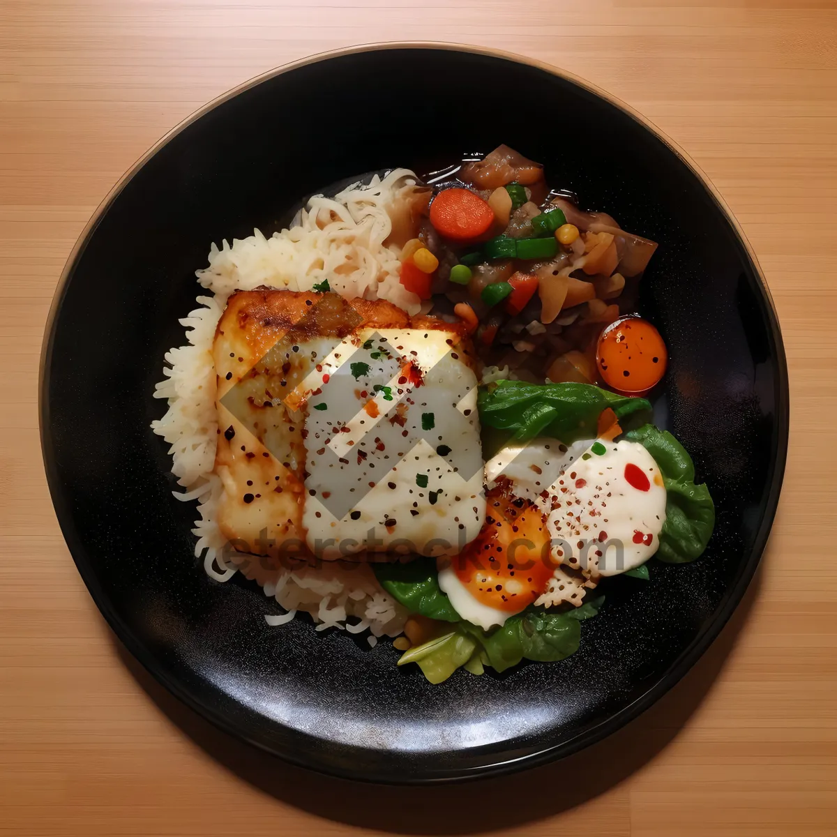 Picture of Healthy Gourmet Salad with Fresh Vegetables and Cheese