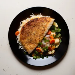 Healthy Gourmet Salad with Fresh Vegetables and Nutritious Dressing