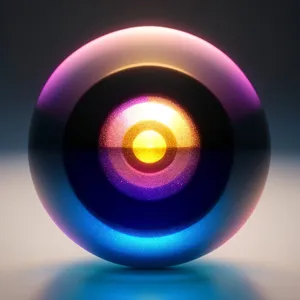 Vibrant Glass Circle Button Design