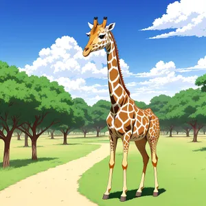 Graceful Safari Giraffe in the Wild