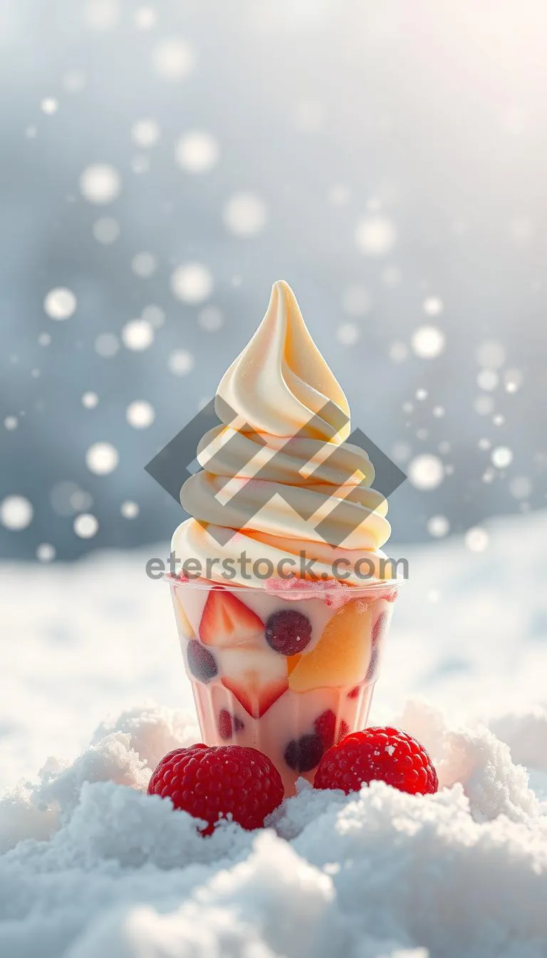 Picture of Delicious Strawberry Ice Cream Cone Cake