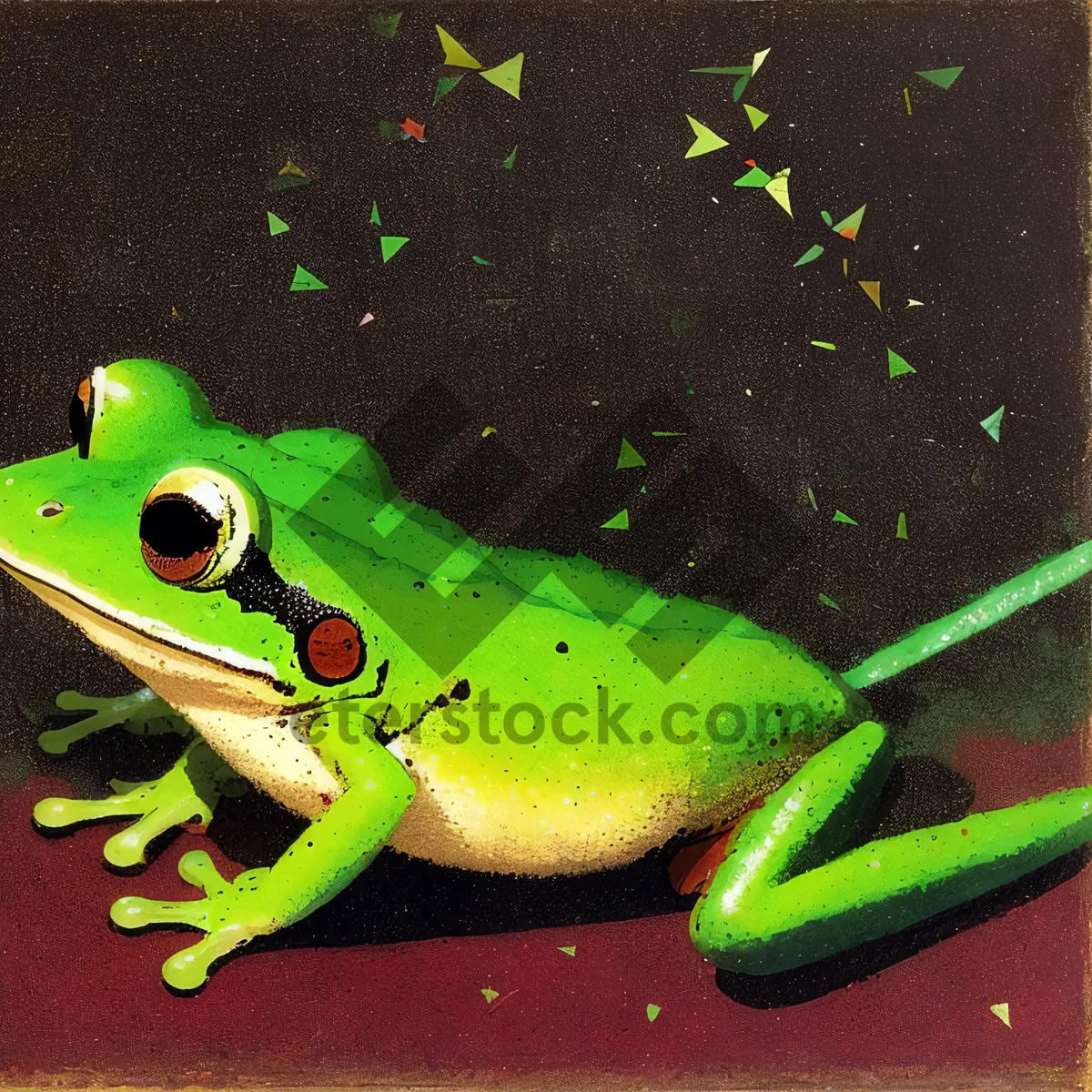 Picture of Vibrant Orange-Eyed Tree Frog in Wildlife