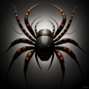 Black Barn Spider in Illuminated Web