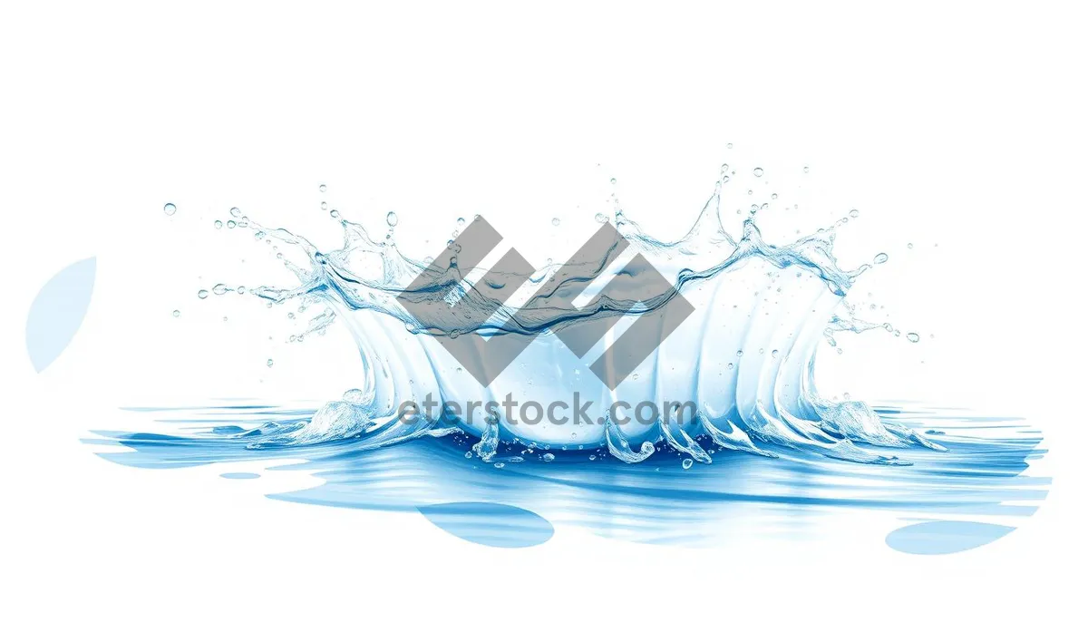 Picture of Abstract Digital Flowing Water Graphic Design