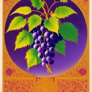 Floral Celebration: Ornate Grape Motif