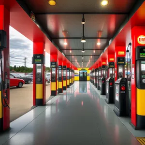 Modern Subway Station with Movable Turnstiles