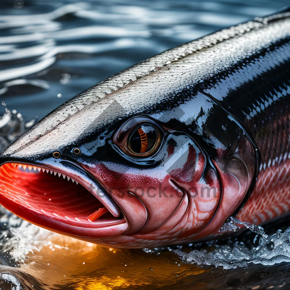 Picture of Underwater Feast: Coho Salmon, Tuna, and Bass