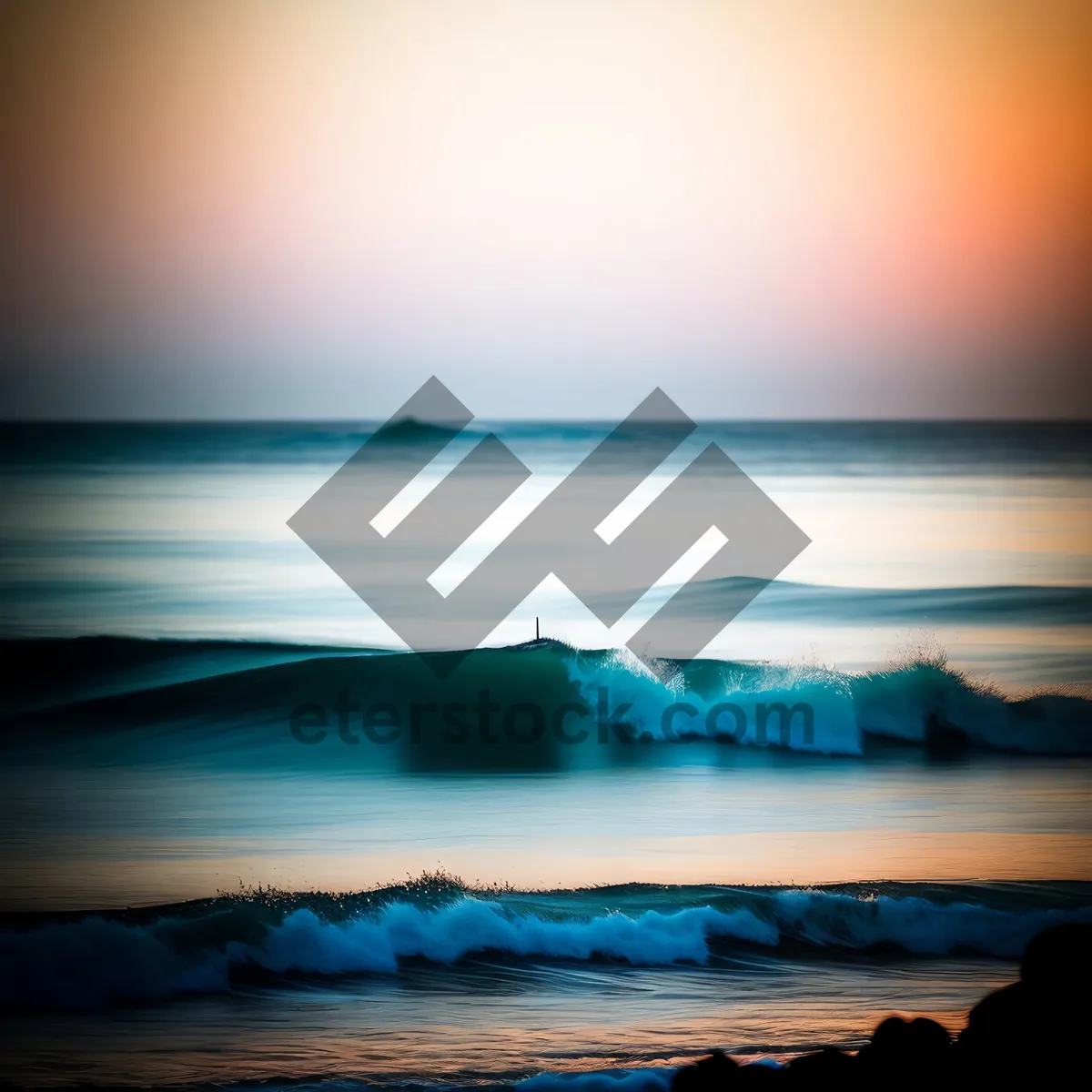 Picture of Tranquil Tropical Sunset on Sandy Beach