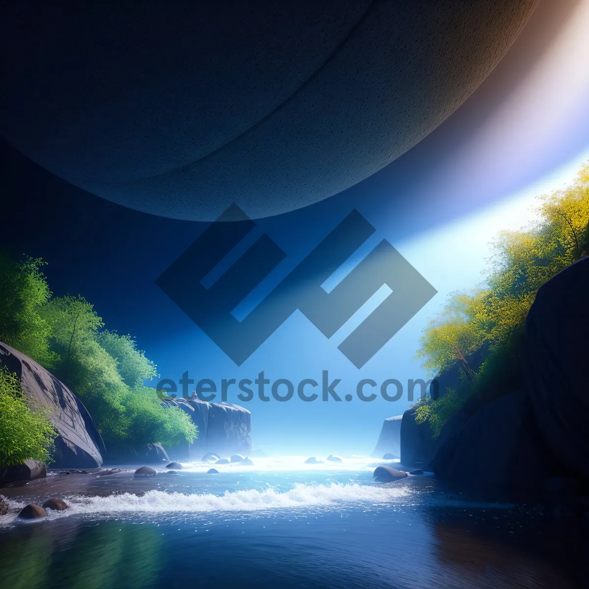 Picture of Serene Sunset Over Tropical Beach