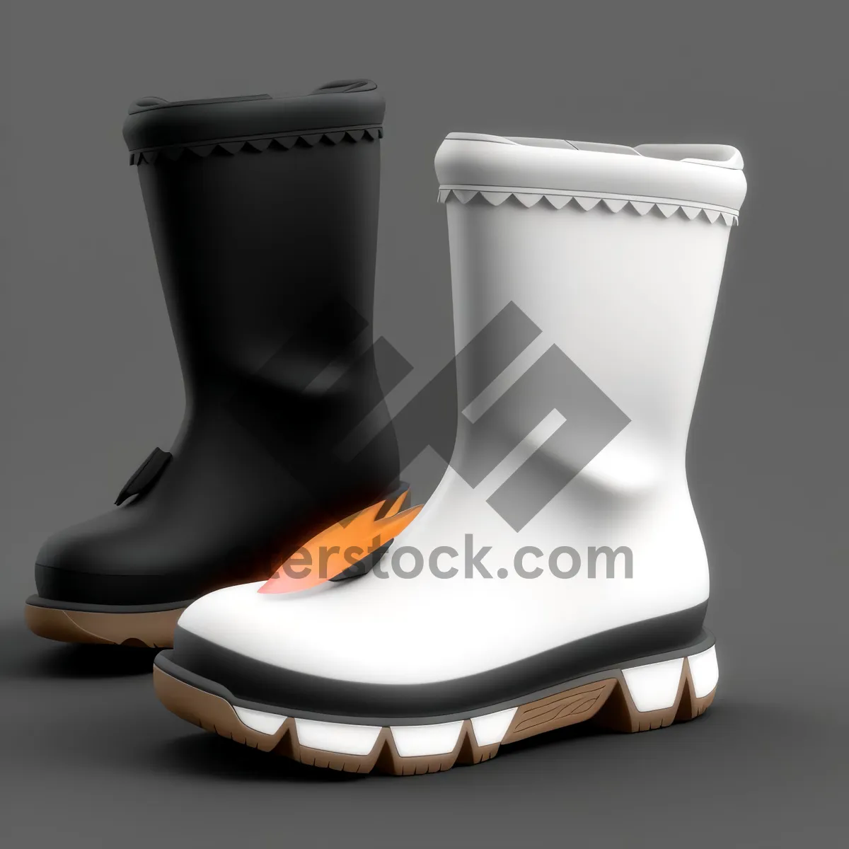 Picture of Arctic Leather Lace-up Boots with Rubber Sole