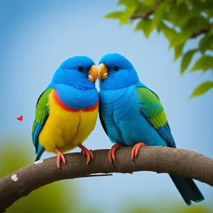 Vibrant Wings: Colorful Macaw Parrot in a Tropical Forest.