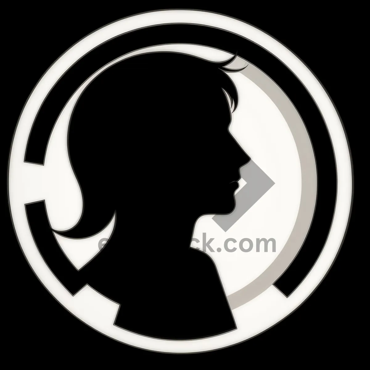 Picture of Black Icon Silhouette: Artistic Cartoon Graphic Design