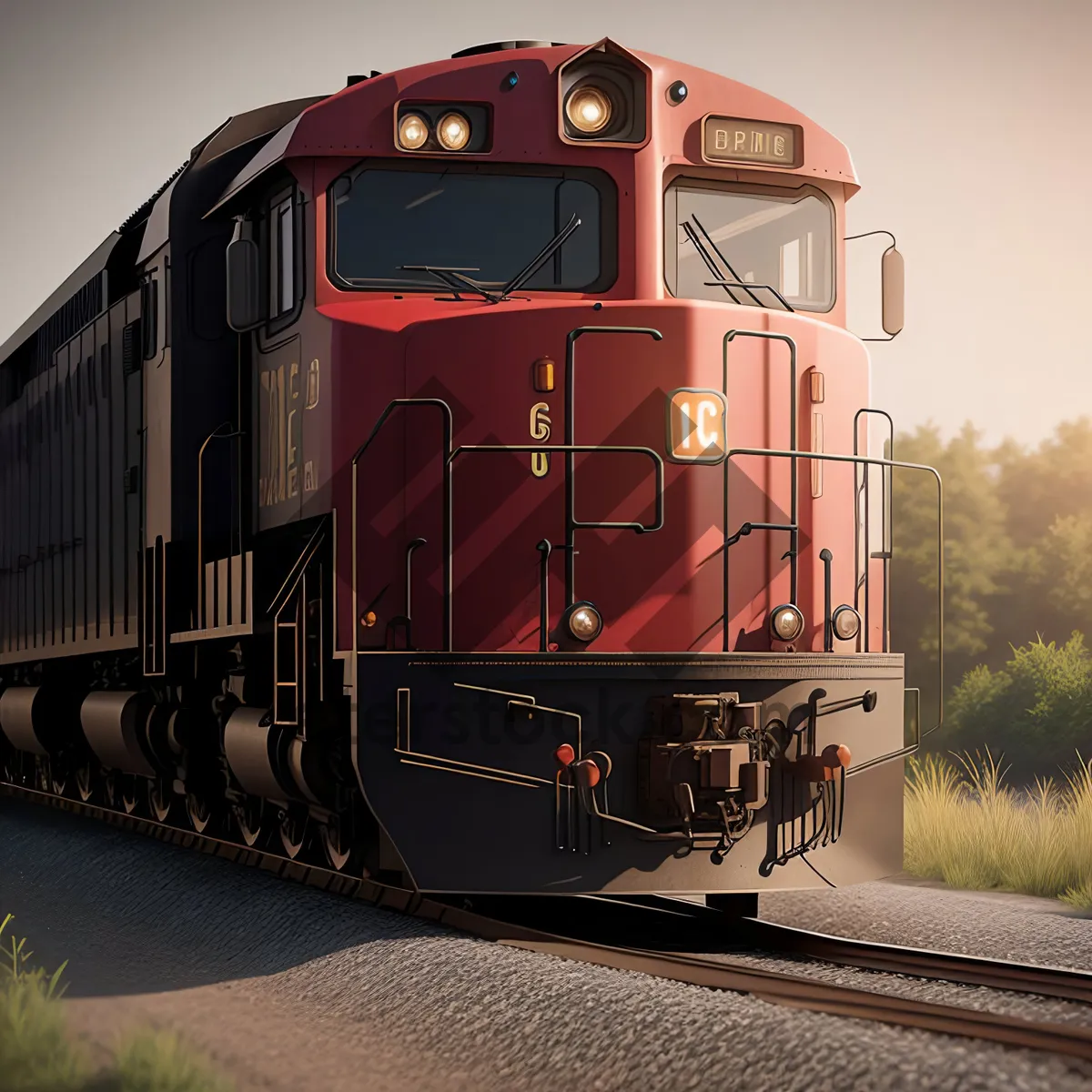 Picture of Classic Steam Locomotive on Railway Track