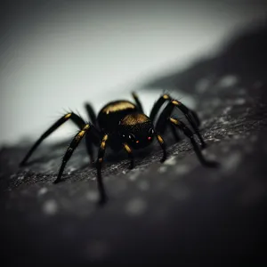 Fierce Arachnid: Black Widow Spider Close-Up