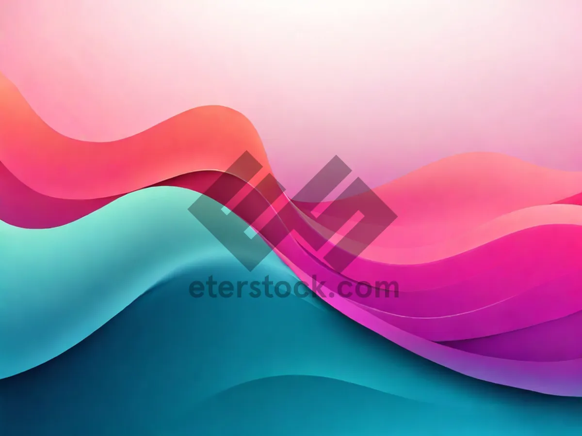 Picture of Colorful, flowing digital design wallpaper with futuristic shapes