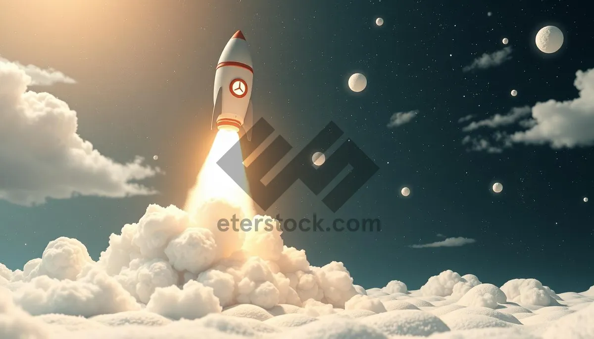 Picture of Spacecraft Shuttlecock Flying in the Sky