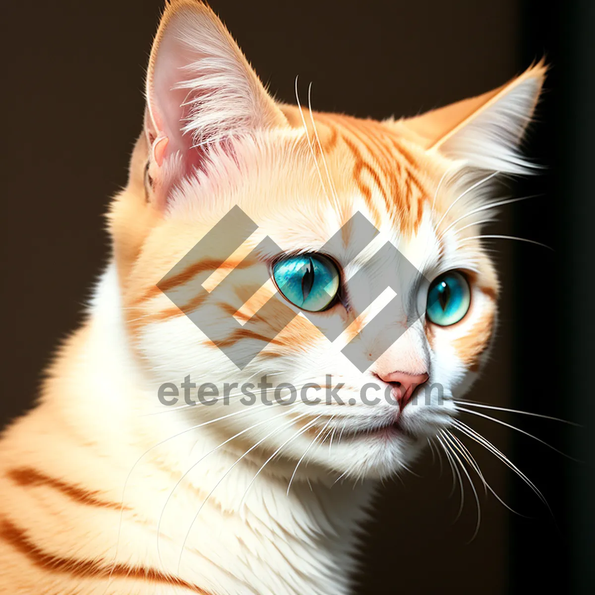 Picture of Curious Kitty with Striped Fur and Whiskers