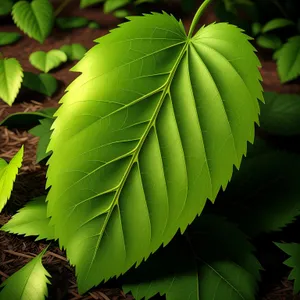 Vibrant Foliage: Wild Ginger Leaf in a Lush Forest