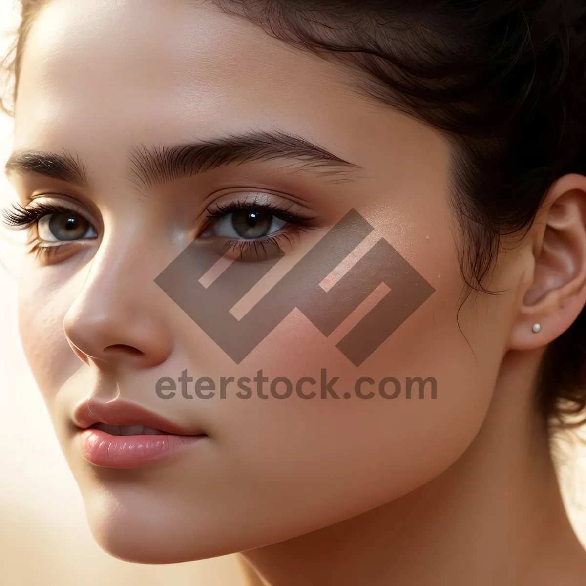 Picture of Beautiful Attractive Lady with Healthy, Natural Skin