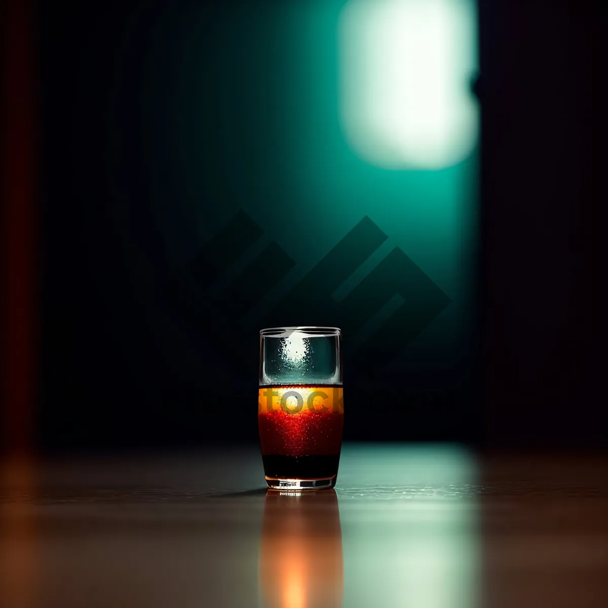 Picture of Golden Lager Bottle on Restaurant Table