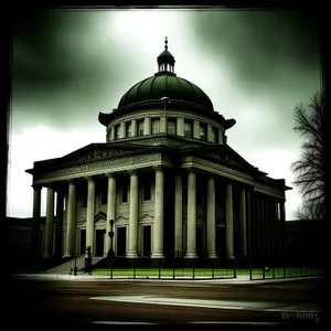 Historic Capitol Cathedral Under Clear Sky