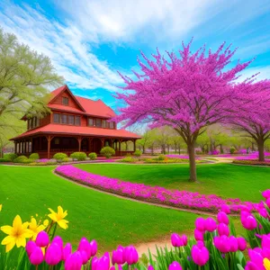 Colorful Tulips Blooming in Vibrant Garden