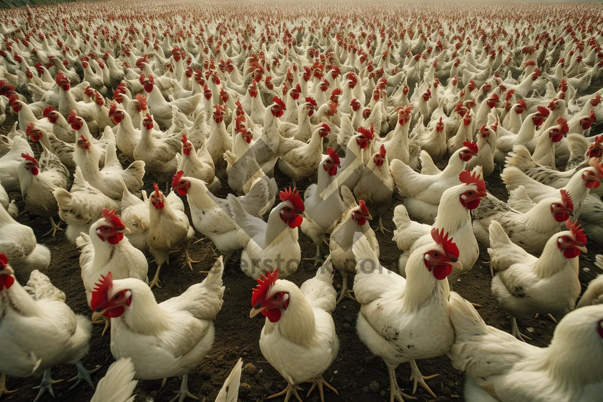 Picture of Farm Hen Livestock Bird Rooster Cockerel Animal Photo