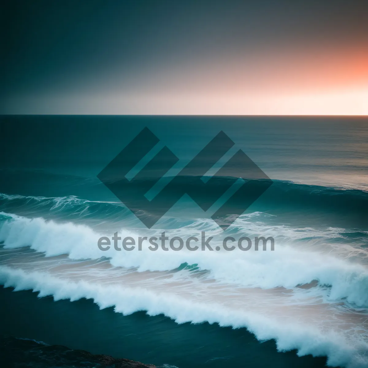Picture of Sunset Beach Paradise: Tranquil Waters and Colorful Skies