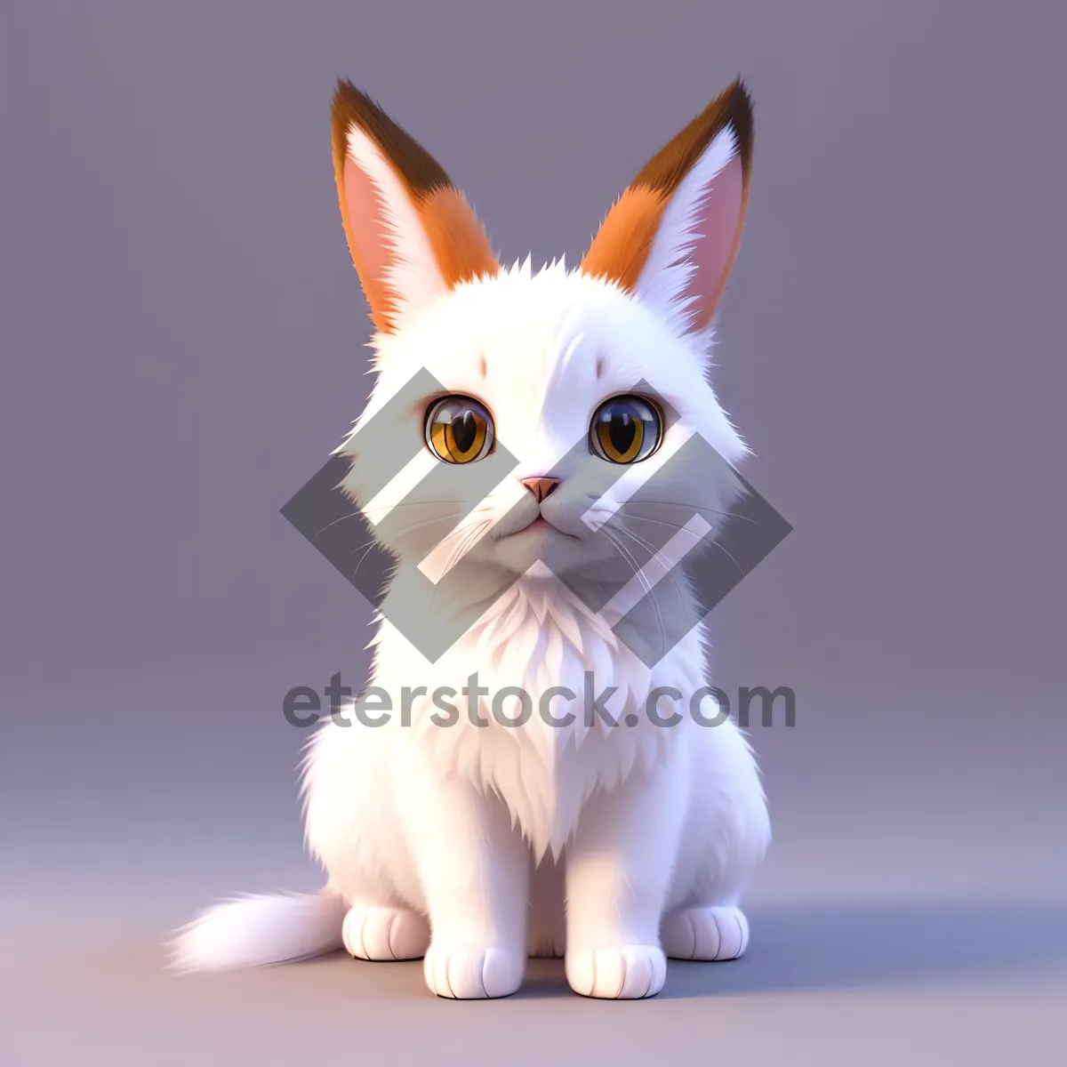 Picture of Adorable Gray Kittens Curiously Looking - Studio Portrait