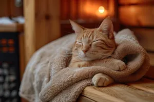 Adorable Tabby Cat with Gray Fur and Whiskers