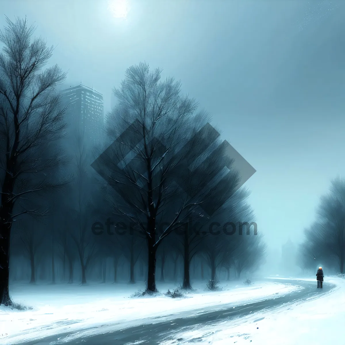 Picture of Winter Wonderland: Serene Snowy Landscape